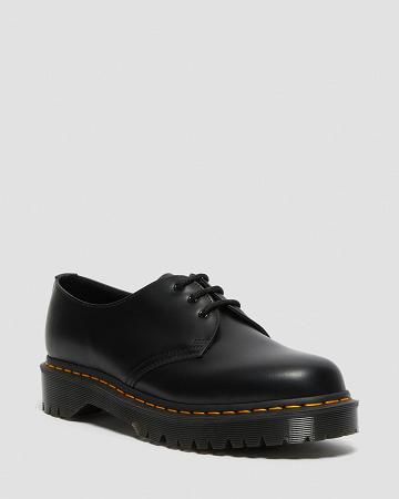 Zapatos Oxford Dr Martens 1461 Bex Smooth Cuero Mujer Negros | MX 449YXF